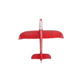 Huitich large foam airplane with lights in red and white for kids' outdoor play